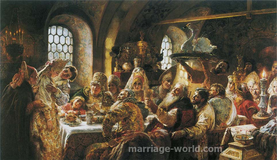 rus geleneksel düğün